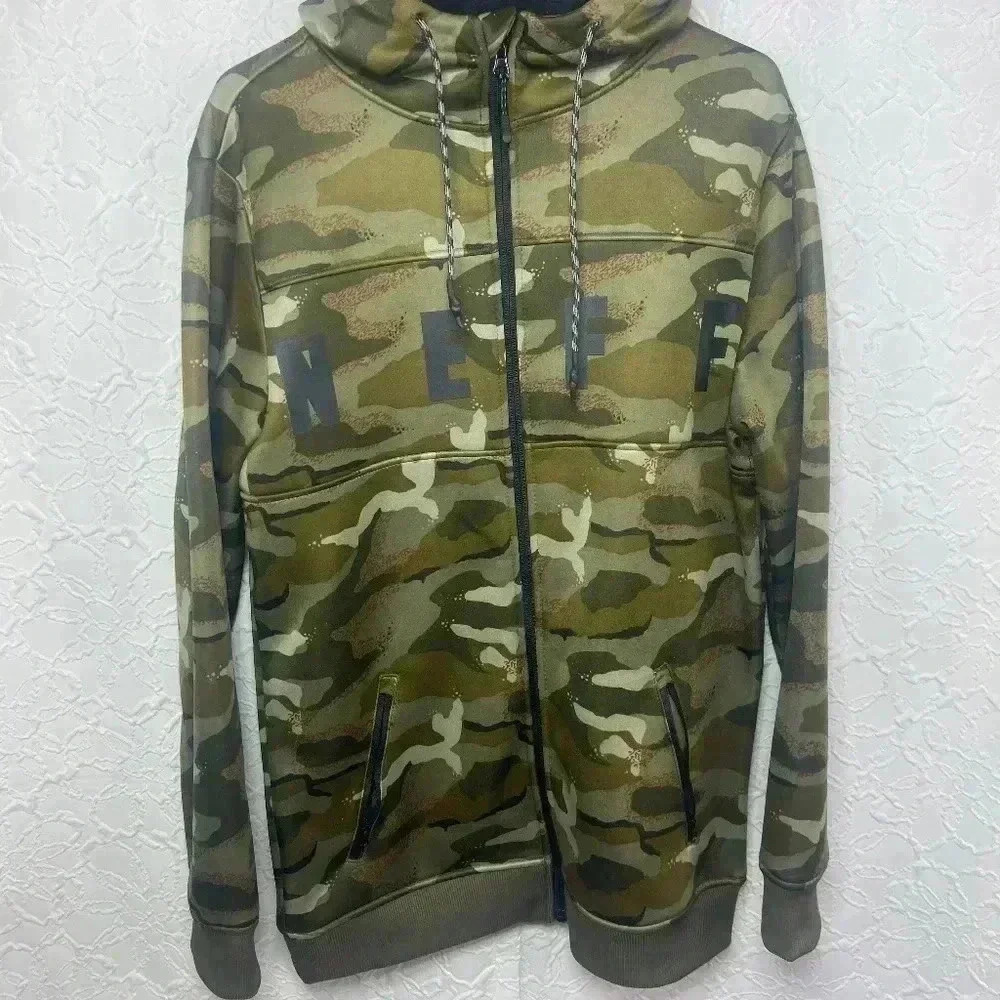 Neff Flint Shredder Men’s Hoodie Jacket Camouflage Zippered‎